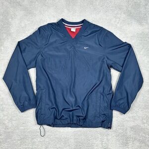Vintage 2000s Nike Golf Windbreaker Jacket Pullover V Neck Mens Size XL Blue
